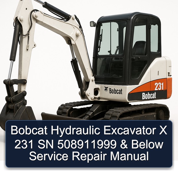 Bobcat Hydraulic Excavator X 231 SN 508911999 & Below Manual de servicio y reparación
