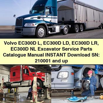 Volvo EC300D L EC300D LD EC300D LR EC300D NL Excavator Service Parts Catalogue Manual SN: 210001 and up