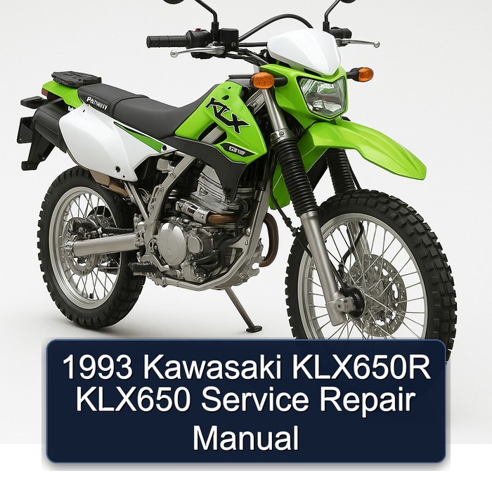 1993 Kawasaki KLX650R KLX650 Manual de servicio y reparación
