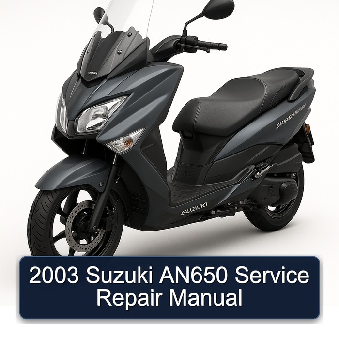 2003 Suzuki AN650 Manual de servicio y reparación