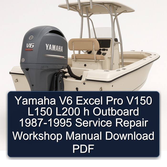 Yamaha V6 Excel Pro V150 L150 L200 h Outboard 1987-1995 Service Repair Workshop Manual Download PDF