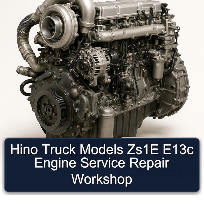 Hino Truck Models Zs1E E13c Engine Service Repair Workshop