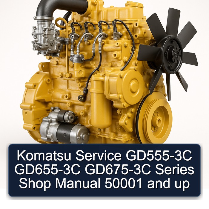 Komatsu Service GD555-3C GD655-3C GD675-3C Series Shop Manual 50001 and up