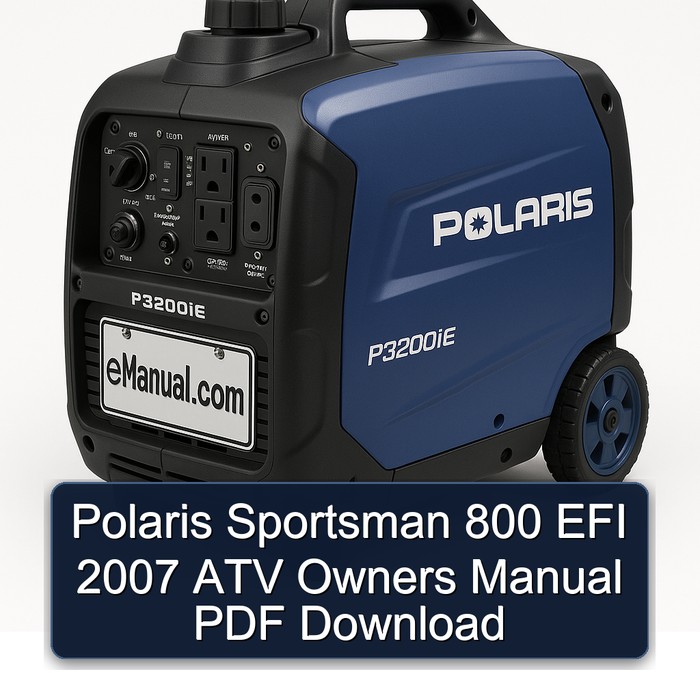 Polaris Sportsman 800 EFI 2007 ATV Owners Manual PDF Download