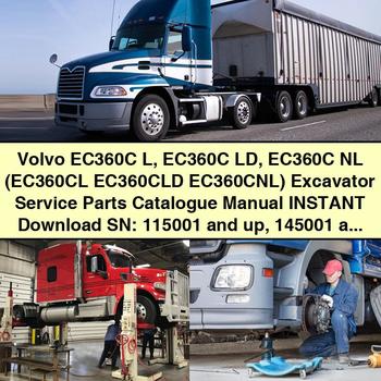 Volvo EC360C L EC360C LD EC360C NL (EC360CL EC360CLD EC360CNL) Excavator Service Parts Catalogue Manual SN: 115001 and up 145001 and up