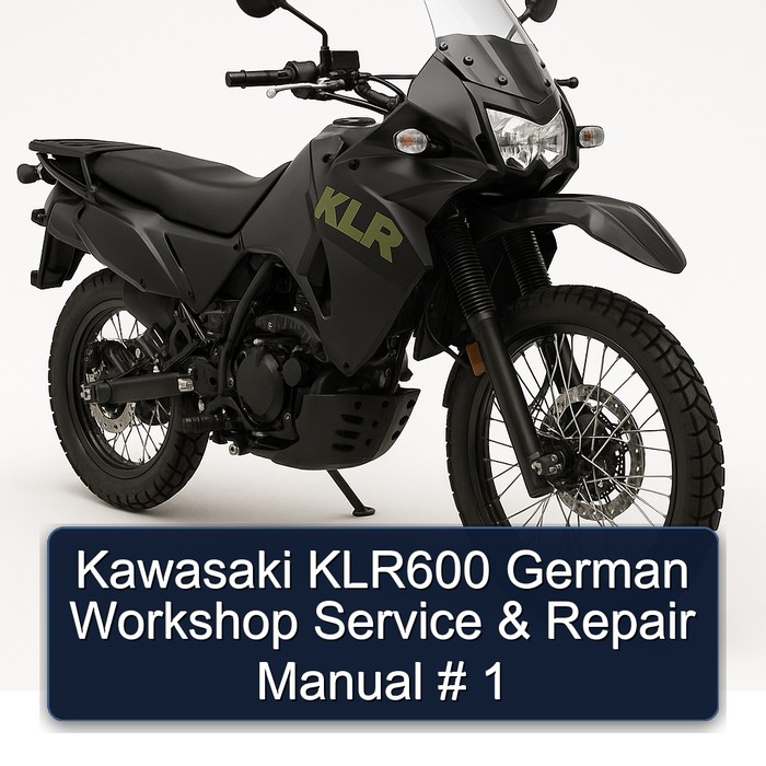 Kawasaki KLR600 German Workshop Manual de servicio y reparación # 1