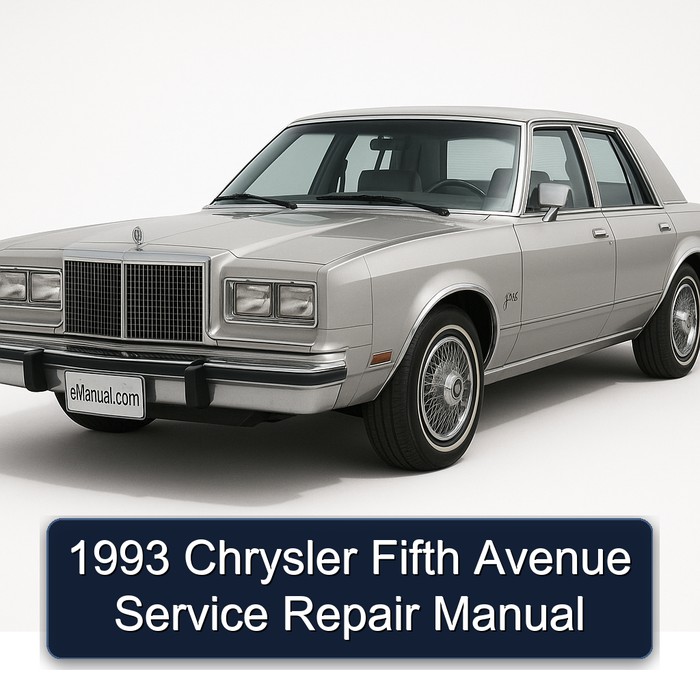 1993 Chrysler Fifth Avenue Manual de servicio y reparación