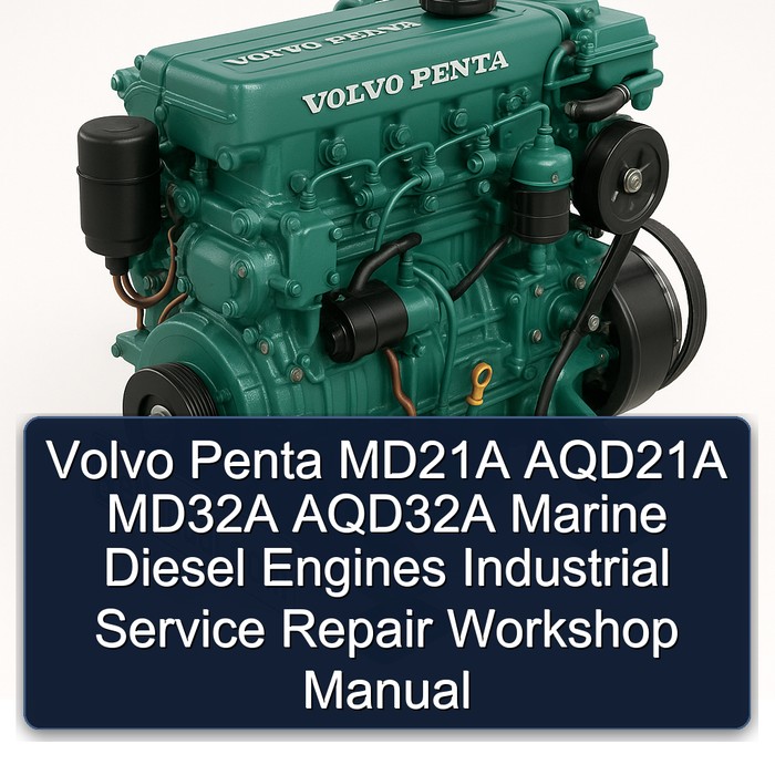 Volvo Penta MD21A AQD21A MD32A AQD32A Marine Diesel Engines Industrial Service Repair Workshop Manual