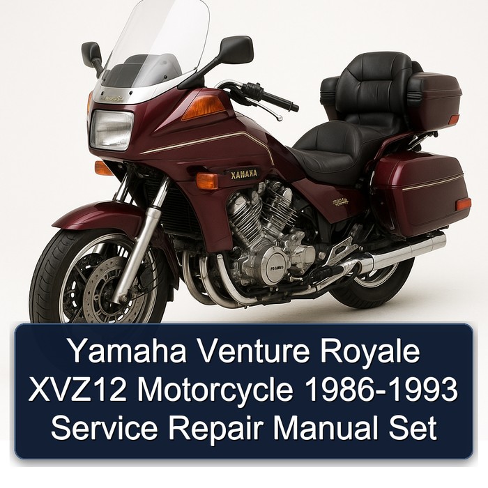 Yamaha Venture Royale XVZ12 Motorcycle (2 Manual Set) Owners & Manual completo de servicio y reparación del taller 1986 1987 1988 1989 1990 1991 1992 1993
