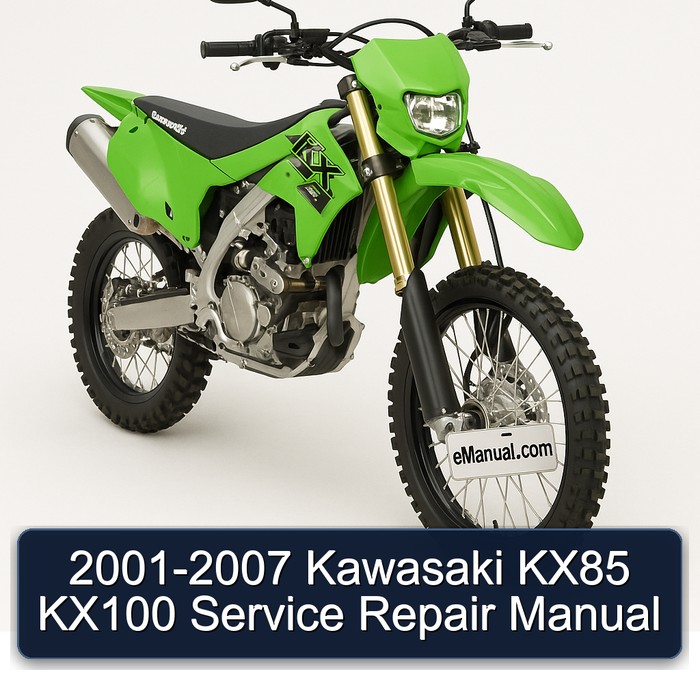 2001-2007 Kawasaki KX85 KX100 Manual de servicio y reparación