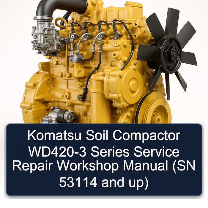 Komatsu Soil Compactor WD420-3 Series Service Repair Workshop Manual (SN 53114 and up)