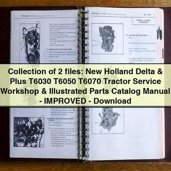 New Holland T6030 T6050 T6070 Tractor Service Workshop and Parts Catalog Manual PDF Download