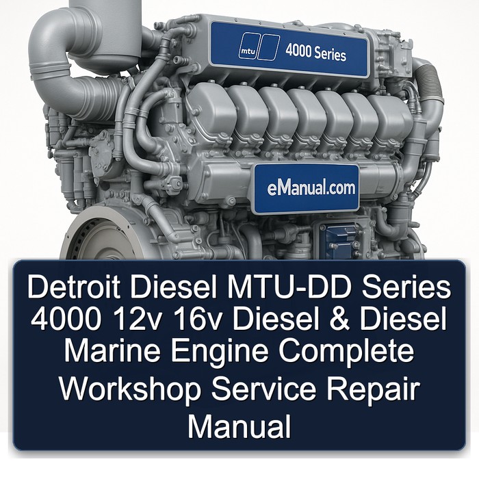 Manual de Reparación y Servicio del Motor Diésel Marino Detroit Diesel MTU-DD Serie 4000 12v 16v
