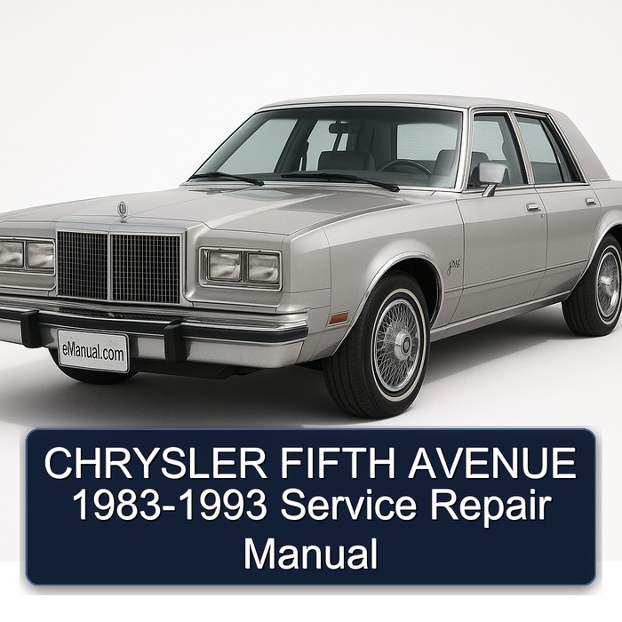 CHRYSLER FIFTH AVENUE 1983-1993 Manual de servicio y reparación