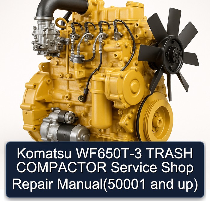Komatsu WF650T-3 TRASH COMPACTOR Service Shop Repair Manual(50001 and up) 