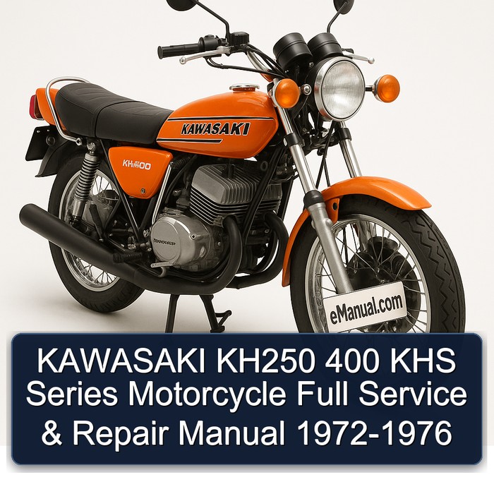 KAWASAKI KH250 400 KHS Series Motorcycle Full Service & Repair Manual 1972-1976
