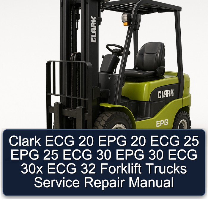 Manual de Servicio y Reparación de Carretillas Elevadoras Clark ECG 20, EPG 20, ECG 25, EPG 25, ECG 30, EPG 30, ECG 30x, ECG 32