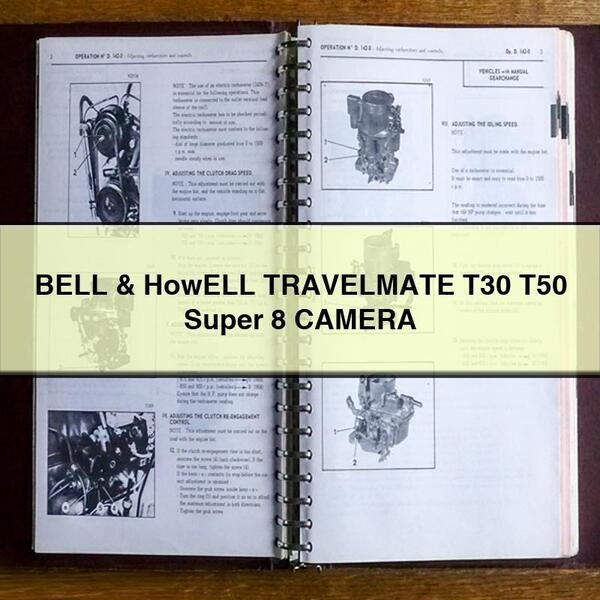 BELL & HowELL TRAVELMATE T30 T50 Super 8 CAMERA
