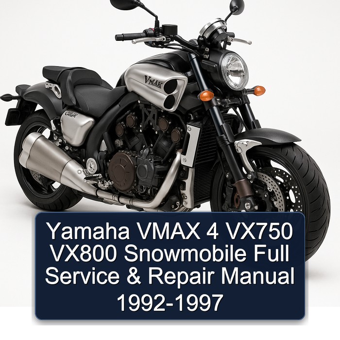 Yamaha VMAX 4 VX750 VX800 Snowmobile Full Manual de servicio y reparación 1992-1997