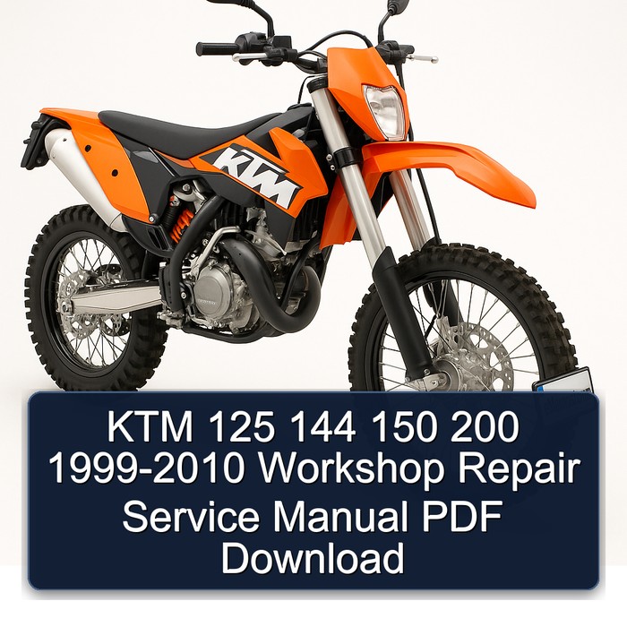 KTM 125 144 150 200 1999-2010 Workshop Repair Service Manual PDF Download