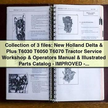 New Holland Delta & Plus T6030 T6050 T6070 Tractor Service Workshop Parts Catalog PDF Download