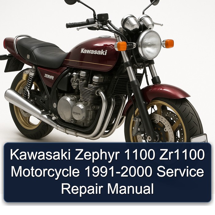 Kawasaki Zephyr 1100 Zr1100 Motorcycle 1991-2000 Manual de servicio y reparación