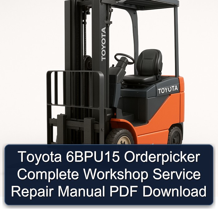 Manual de Reparación Completo Toyota 6BPU15 Orderpicker - PDF