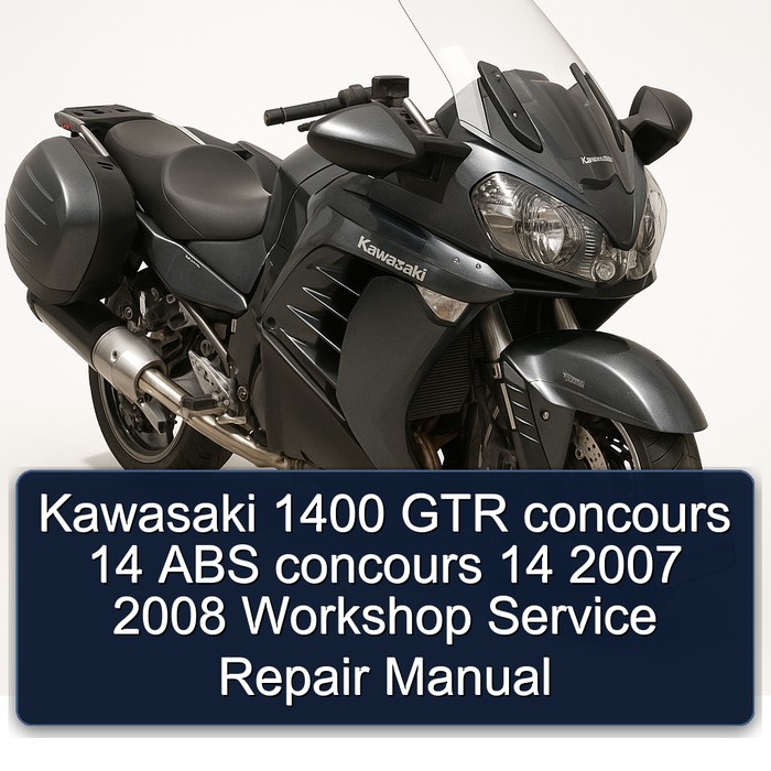 Kawasaki 1400 GTR concours 14 ABS concours 14 2007 2008 Workshop Manual de servicio y reparación