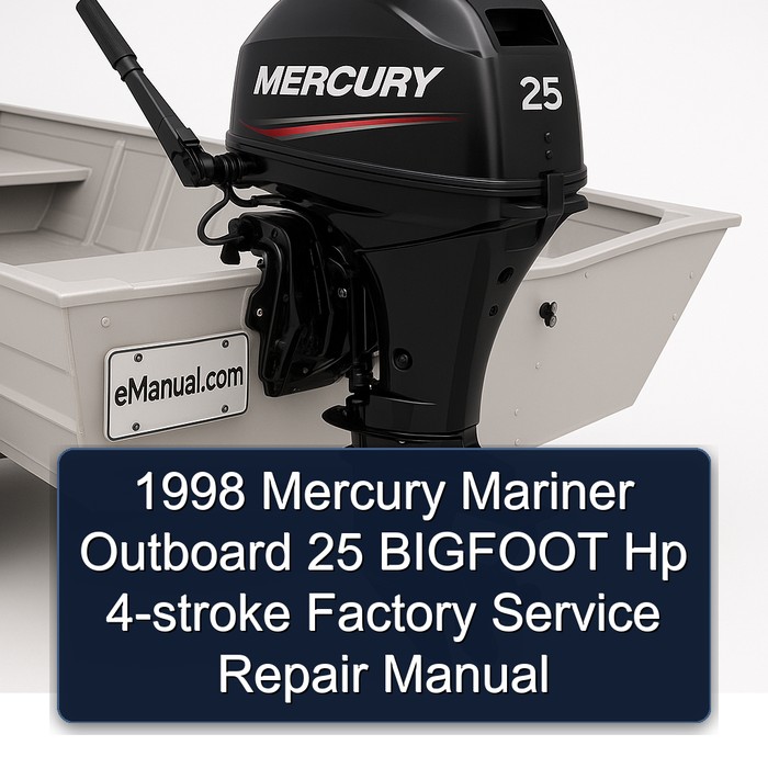 1998 Mercury Mariner Outboard 25 BIGFOOT Hp 4-stroke Factory Manual de servicio y reparación