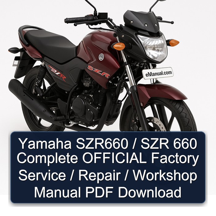Yamaha SZR660 / SZR 660 Complete OFFICIAL Factory Service / Repair / Workshop Manual PDF Download