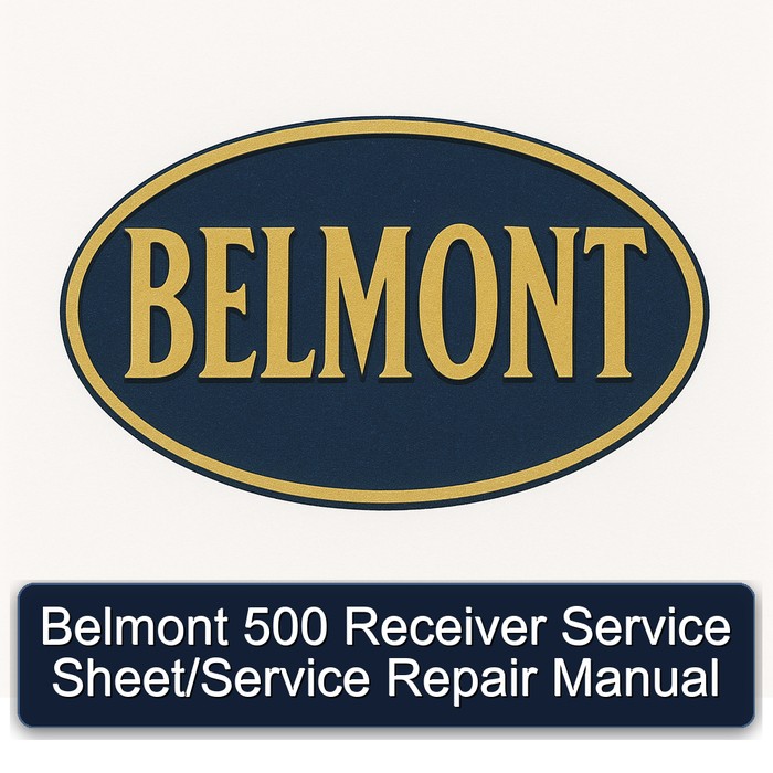 Belmont 500 Receiver Service Sheet/Service Repair Manual