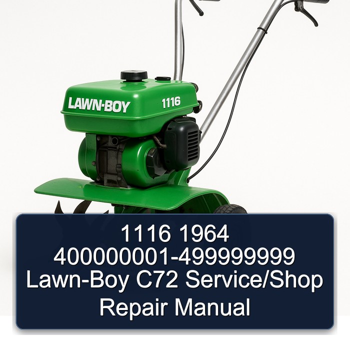 1116 1964 400000001-499999999 Lawn-Boy C72 Service/Shop Repair Manual 