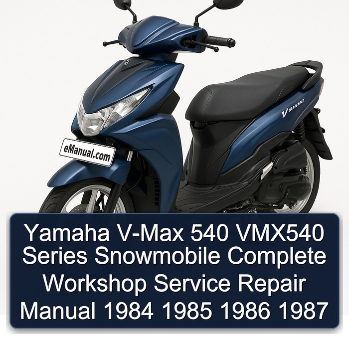 Yamaha V-Max 540 VMX540 Series Snowmobile Manual completo de servicio y reparación del taller 1984 1985 1986 1987