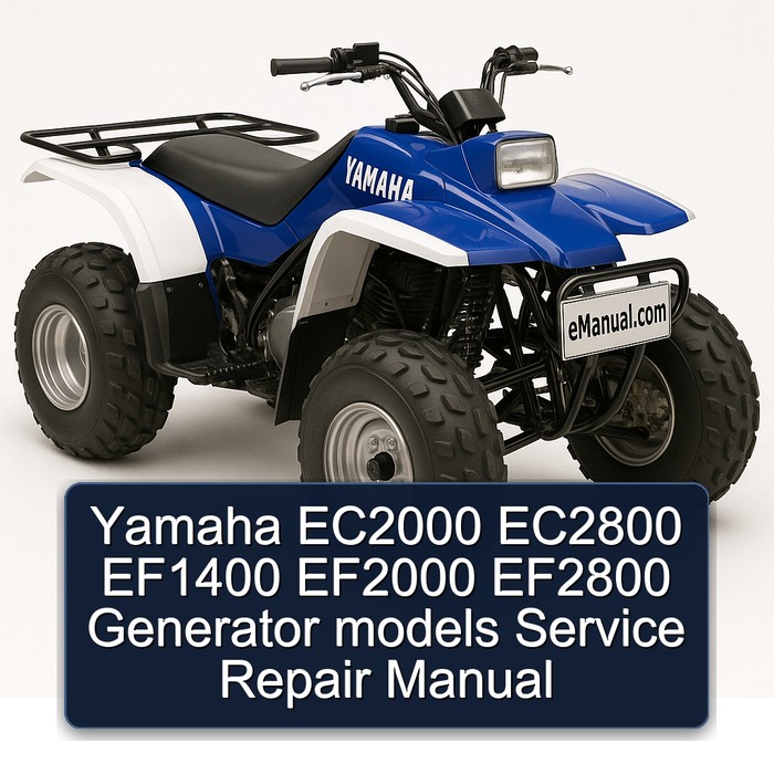 Yamaha EC2000 EC2800 EF1400 EF2000 EF2800 Generator models Manual de servicio y reparación