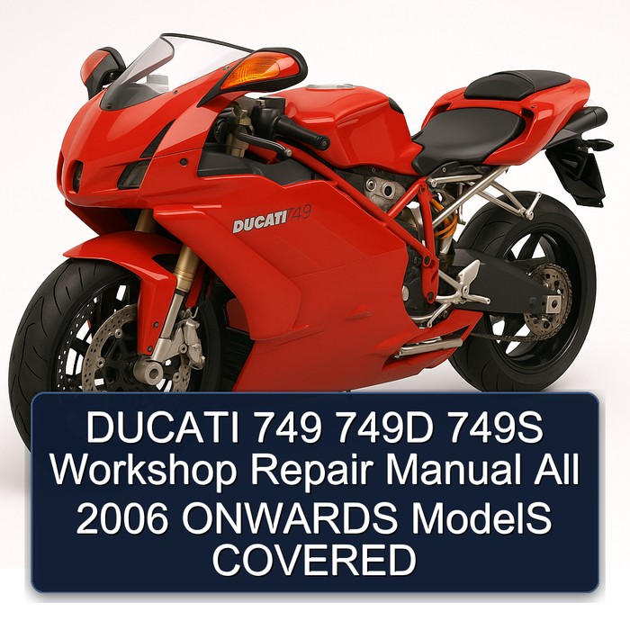 DUCATI 749 749D 749S Workshop Repair Manual All 2006 ONWARDS ModelS COVERED
