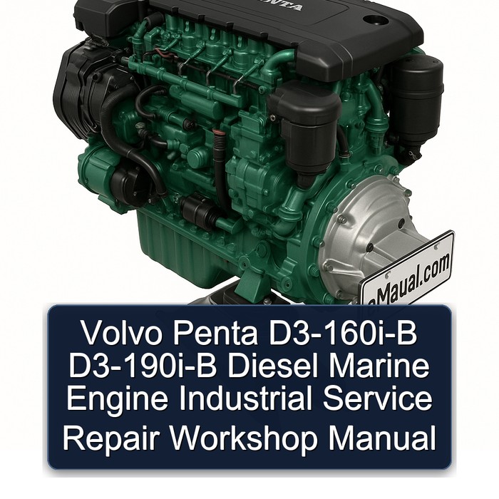 Volvo Penta D3-160i-B D3-190i-B Diesel Marine Engine Industrial Service Repair Workshop Manual