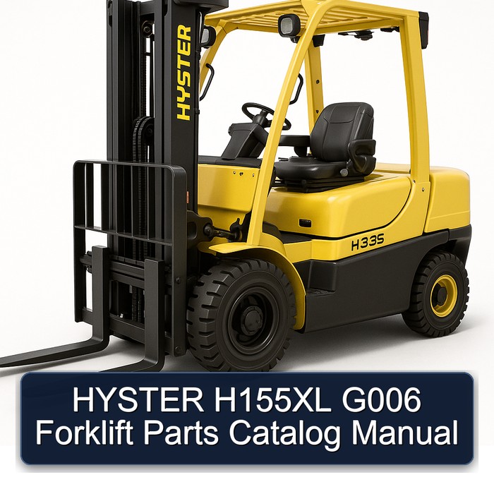 HYSTER H155XL G006 Forklift Parts Catalog Manual