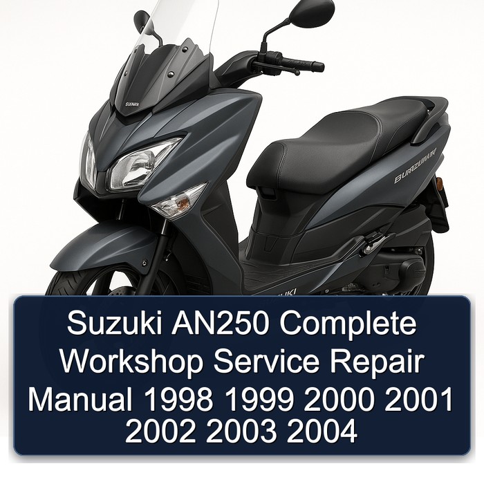Suzuki AN250 Manual completo de servicio y reparación del taller 1998 1999 2000 2001 2002 2003 2004