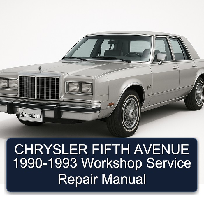 CHRYSLER FIFTH AVENUE 1990-1993 Workshop Manual de servicio y reparación