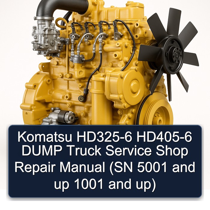 Komatsu HD325-6 HD405-6 DUMP Truck Service Shop Repair Manual (SN 5001 and up 1001 and up) 