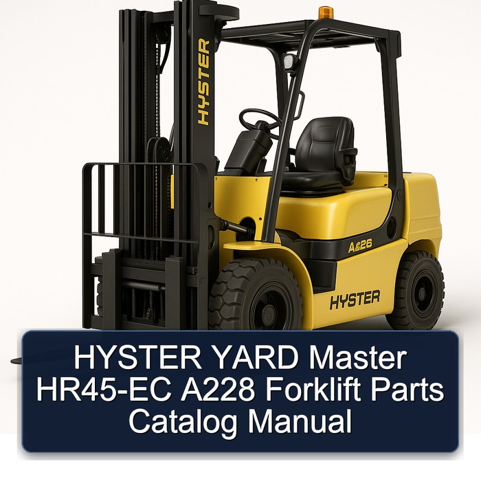 HYSTER YARD Master HR45-EC A228 Forklift Parts Catalog Manual