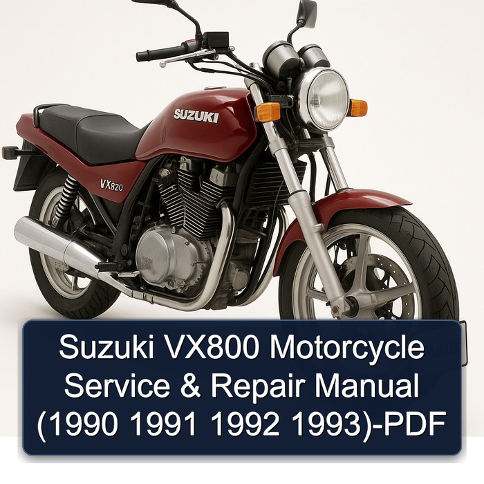 Suzuki VX800 Motorcycle Manual de servicio y reparación (1990 1991 1992 1993)-PDF
