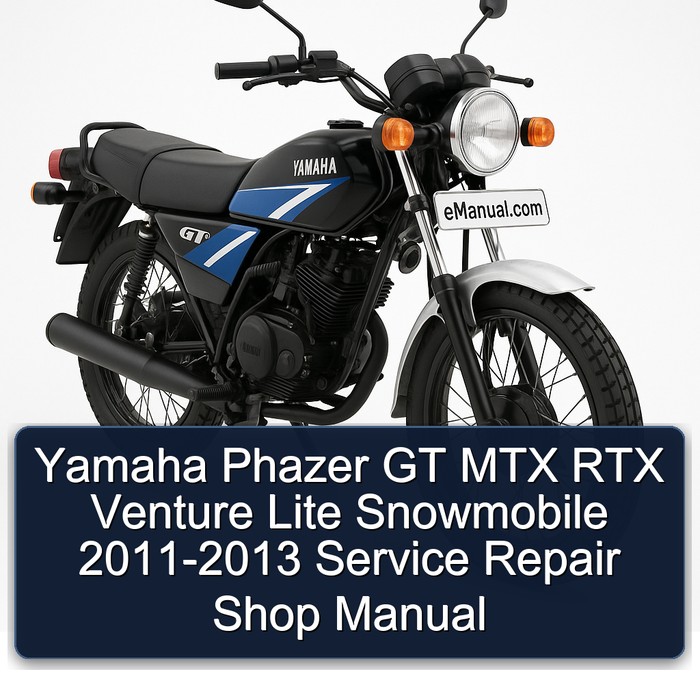 Yamaha Phazer GT MTX RTX Venture Lite Snowmobile 2011-2013 Service Repair Shop Manual 