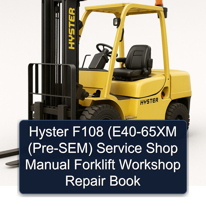 Hyster F108 E40-65XM (Pre-SEM) Werkstatt-Handbuch