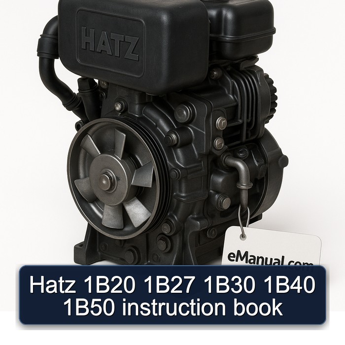 Hatz 1B20, 1B27, 1B30, 1B40, 1B50 Bedienungsanleitung