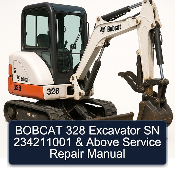 BOBCAT 328 Excavator SN 234211001 & Above Service Repair Manual 