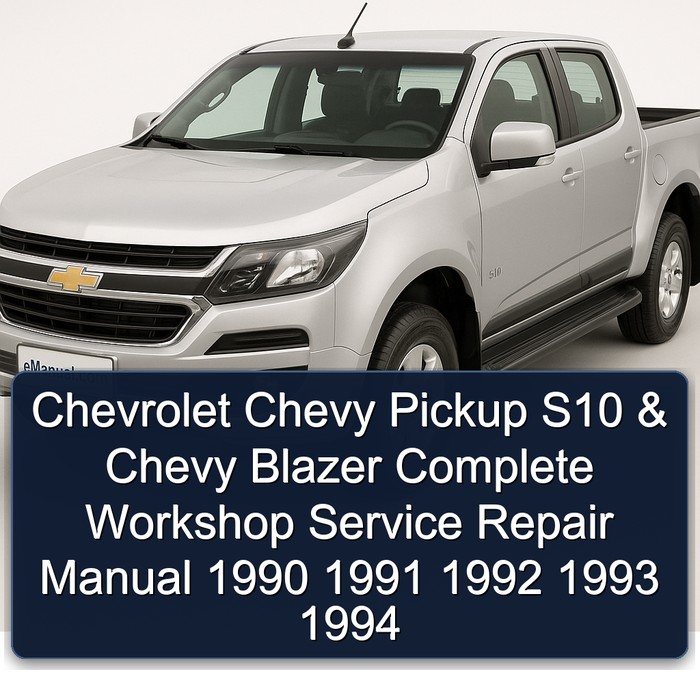 Chevrolet Chevy Pickup S10 & Chevy Blazer Complete Workshop Service Repair Manual 1990 1991 1992 1993 1994