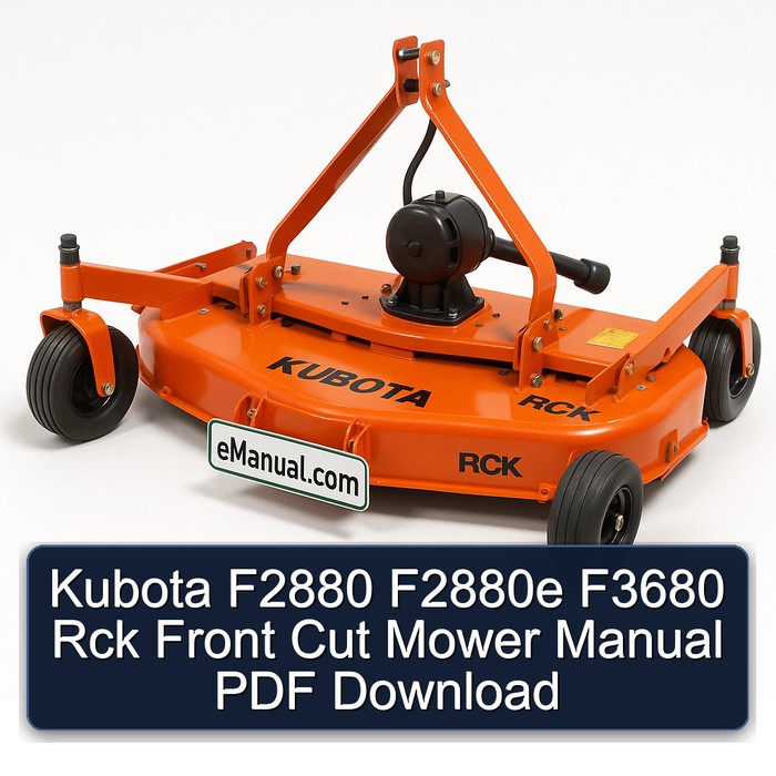 Kubota F2880 F2880e F3680 Rck Front Cut Mower Manual PDF Download