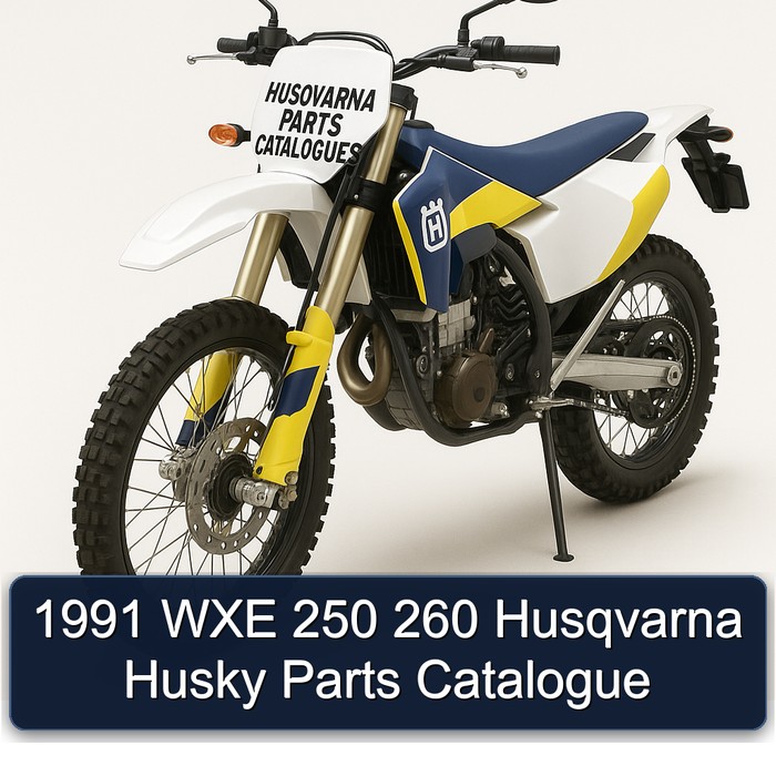 1991 WXE 250 260 Husqvarna Husky Parts Catalogue