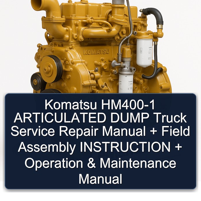 Komatsu HM400-1 ARTICULATED DUMP Truck Service Repair Manual + Field Assembly INSTRUCTION + Operation & Maintenance Manual